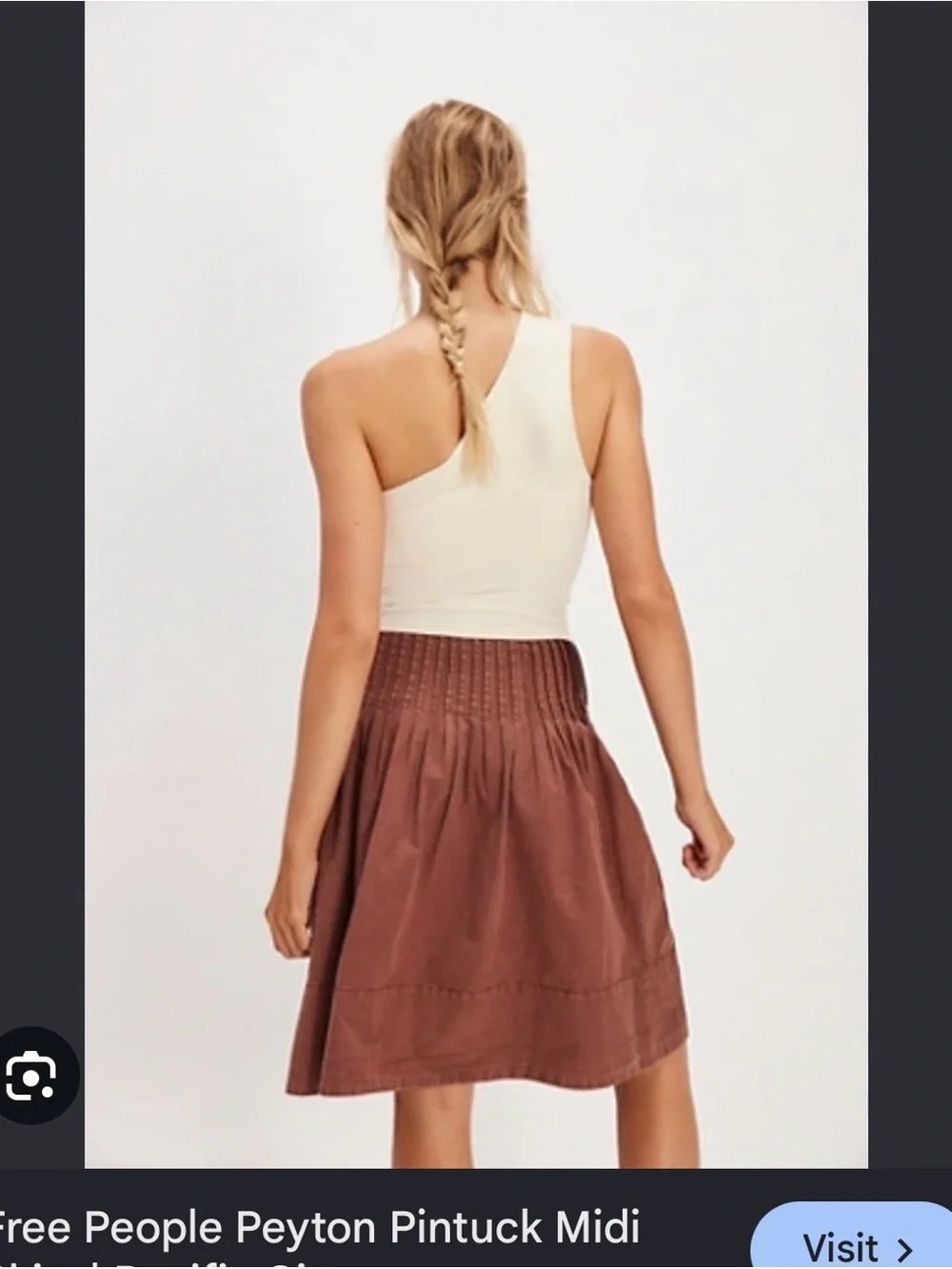 Free People- Pleated Rustic Brown Women’s Skirt